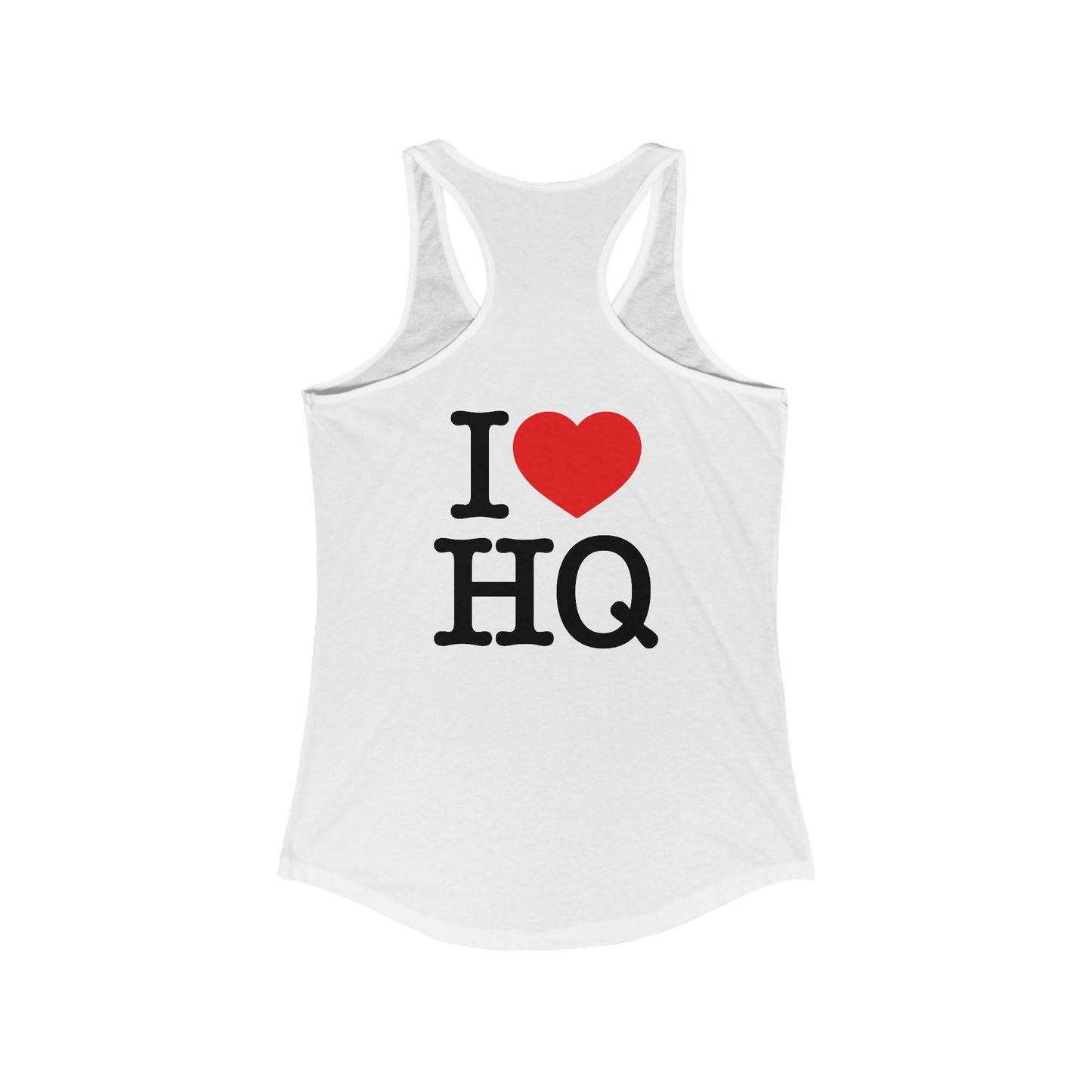 Women's Racerback Tank - I ❤️ HQ