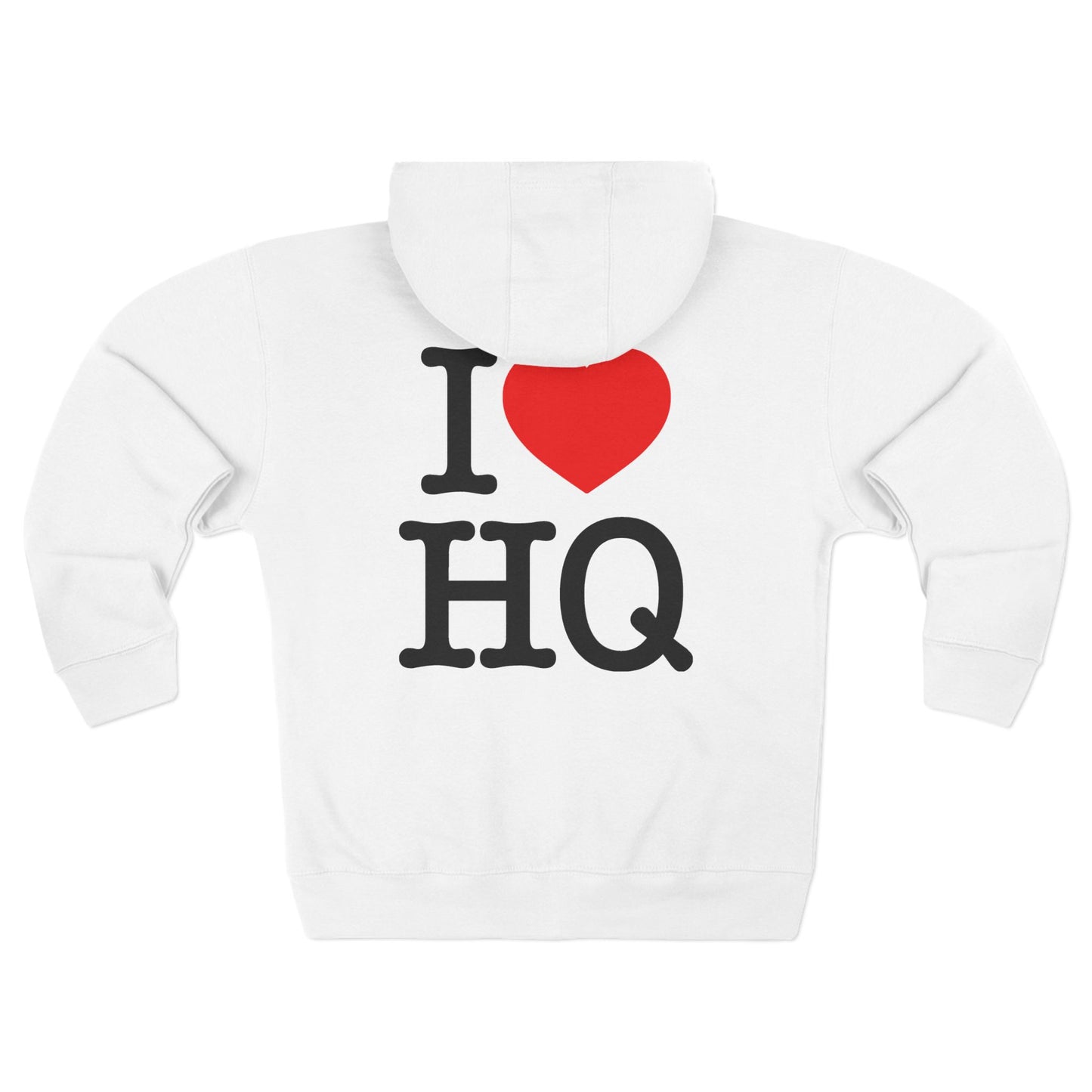 Unisex Zip Hoodie - I ❤️ HQ