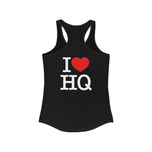 Women's Racerback Tank - I ❤️ HQ