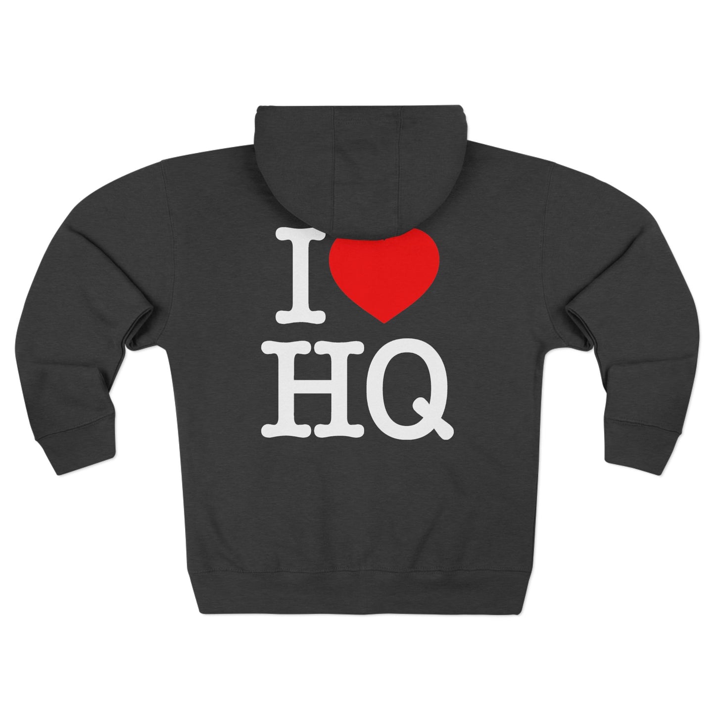 Unisex Zip Hoodie - I ❤️ HQ