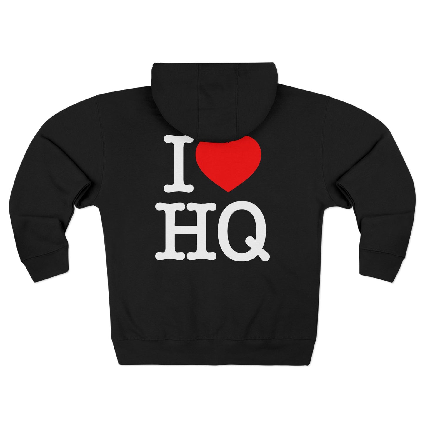 Unisex Zip Hoodie - I ❤️ HQ